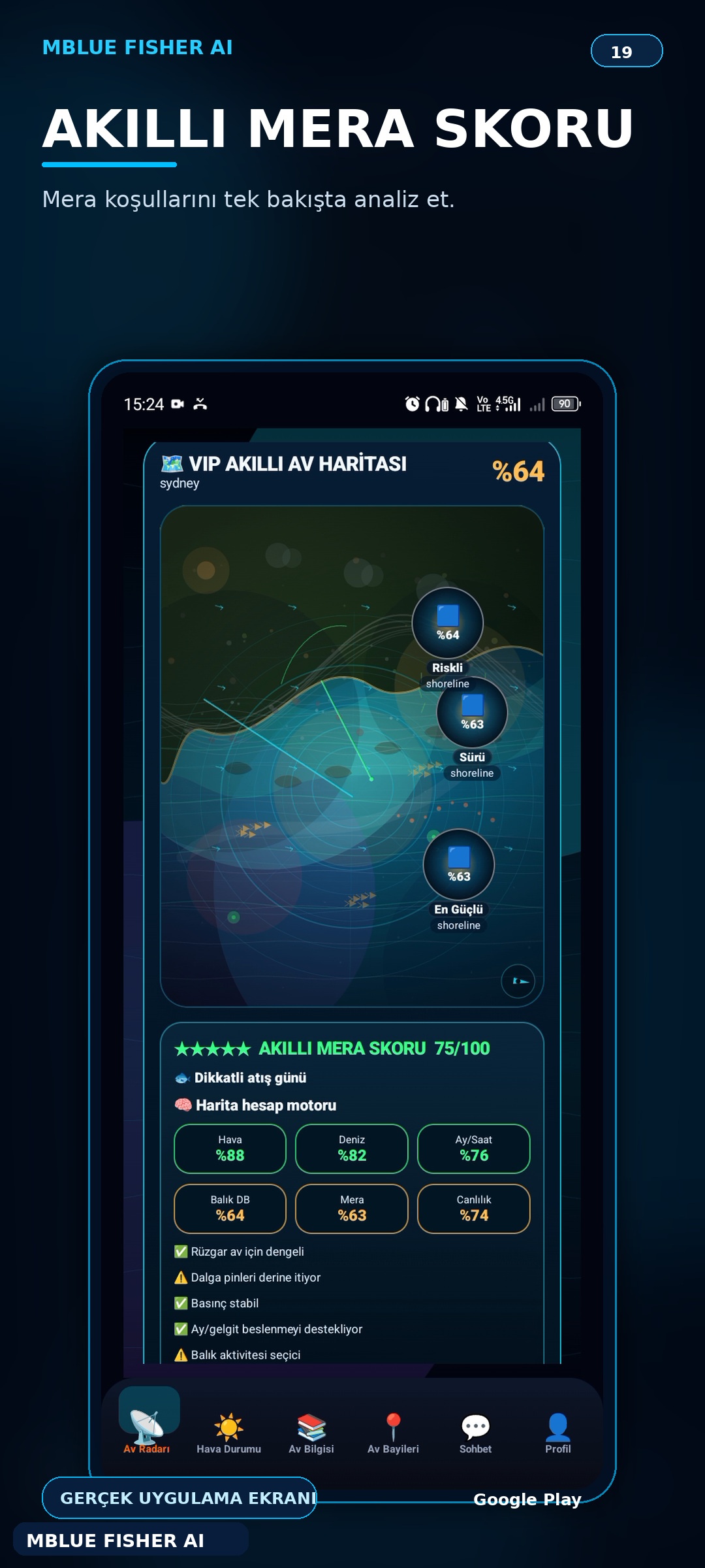 MBlueFisherAI ekranı